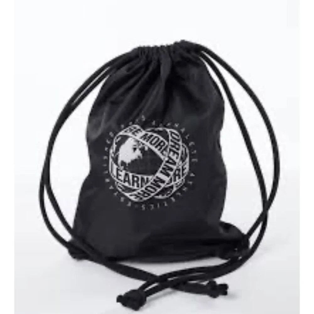 Alphalete Athletics Classic Drawstring Global Impact String Backpack Black